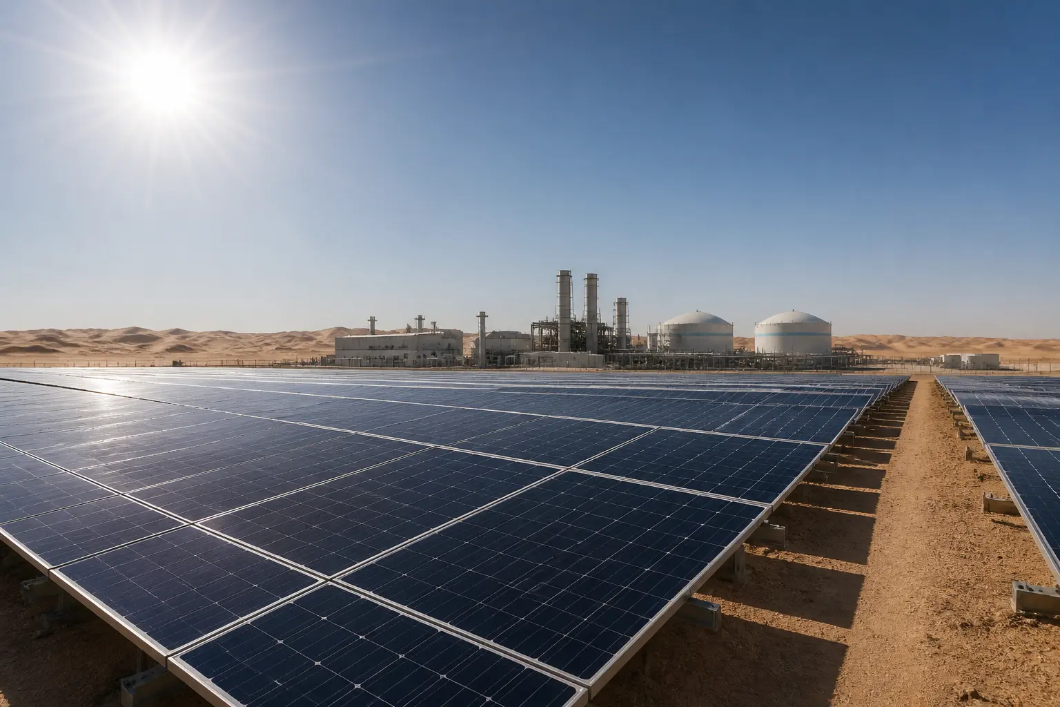 Сонячна електростанція, що живить об'єкти ADNOC