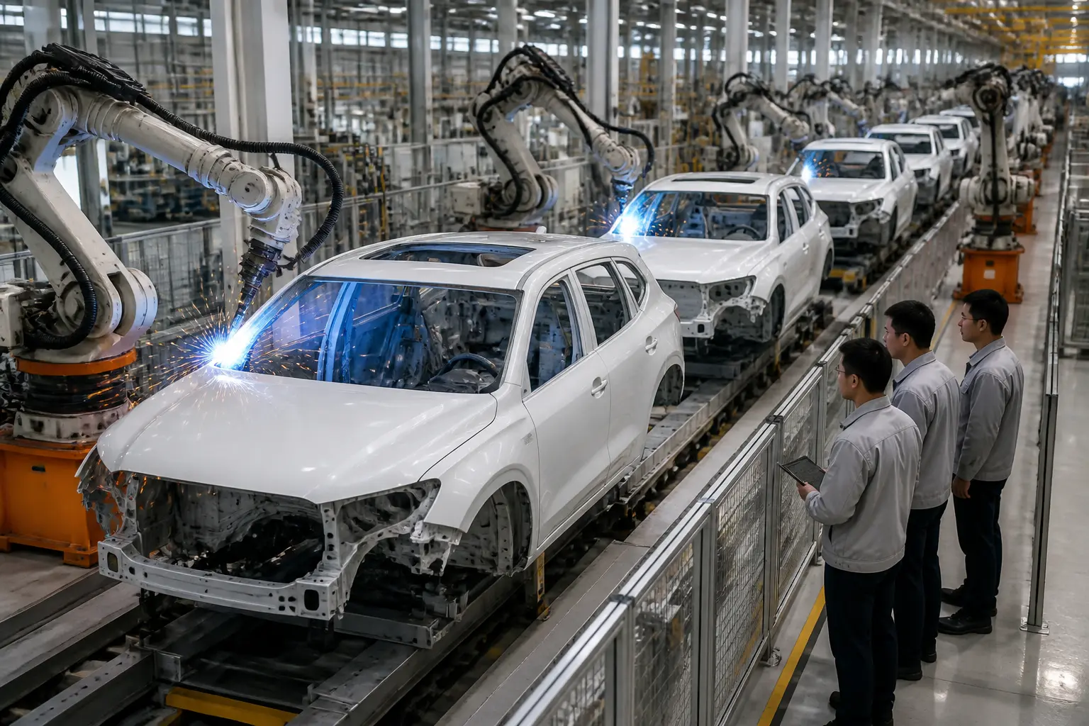 Сучасний автомобільний завод у Чунціні з роботизованою лінією збирання