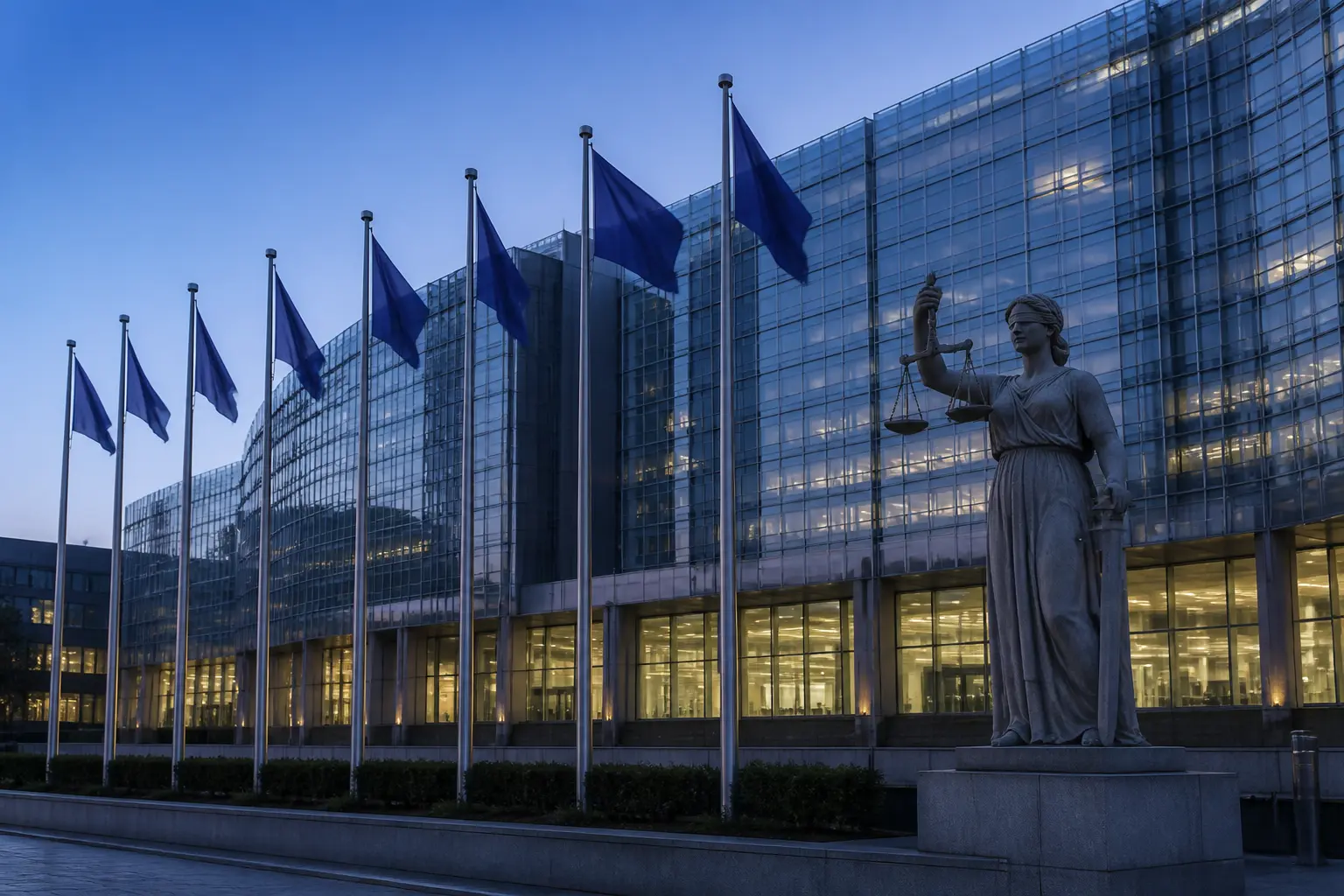 Будівля фінансового регулятора з прапорами