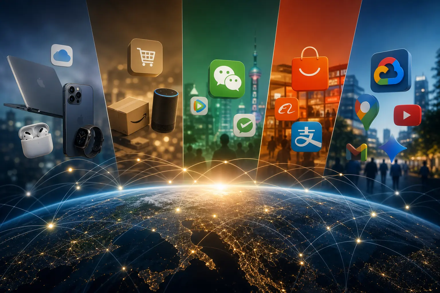 Компанії з найбільшими екосистемами: Apple, Amazon, Tencent, Alibaba, Google