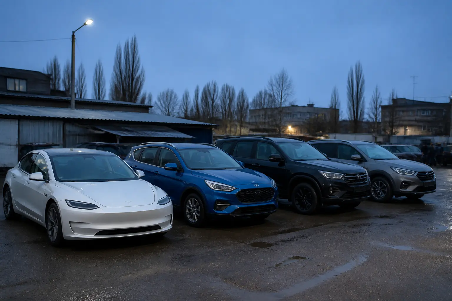 Ряд популярних пригнаних автомобілів: електроседан і кросовери