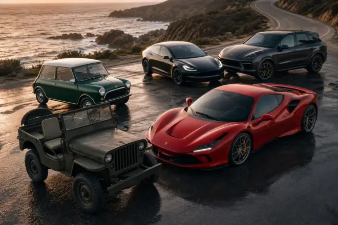 Автомобільні бренди, що стали культурними символами: Jeep, Porsche, Ferrari, Mini, Tesla