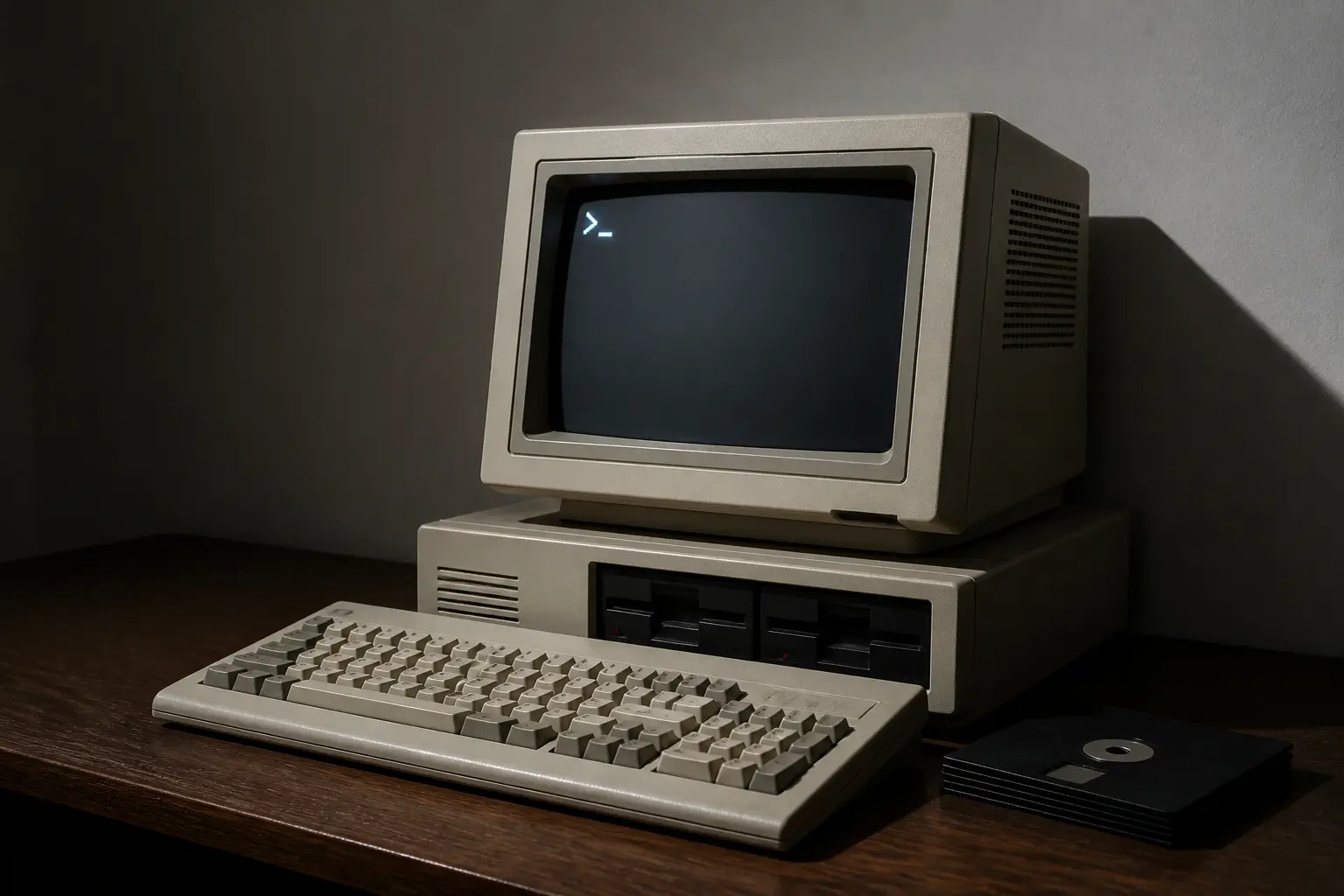 Персональный компьютер начала 1980-х с операционной системой