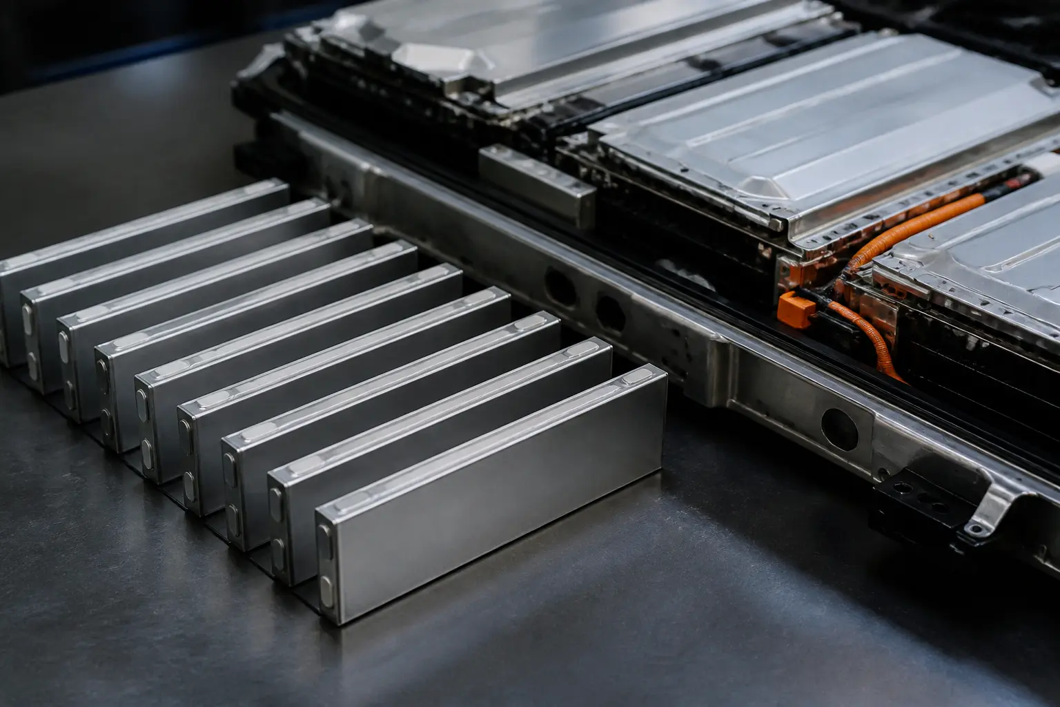Плоские лезвиеподобные аккумуляторные ячейки конструкции Blade Battery