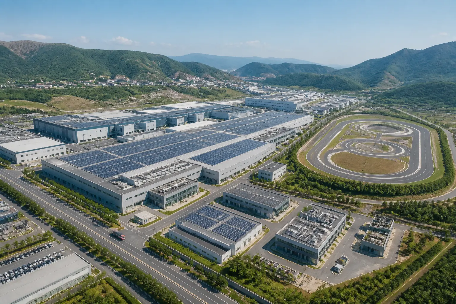 Аерофотознімок виробничого комплексу Changan Automobile