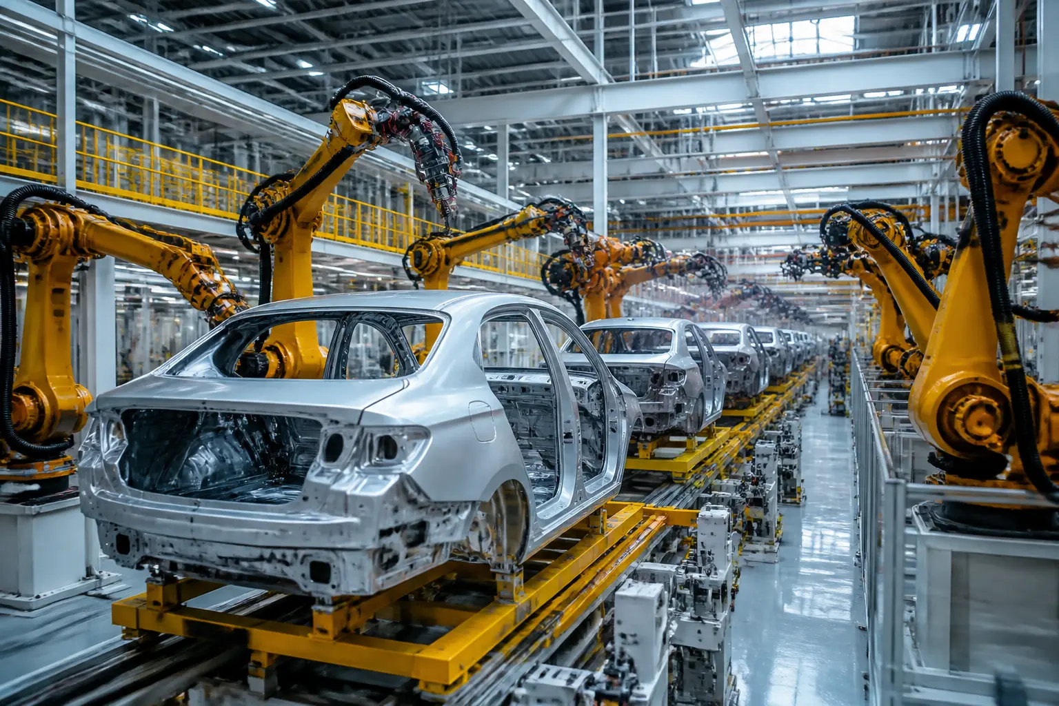 Сучасний завод Changan Automobile з роботизованими лініями складання