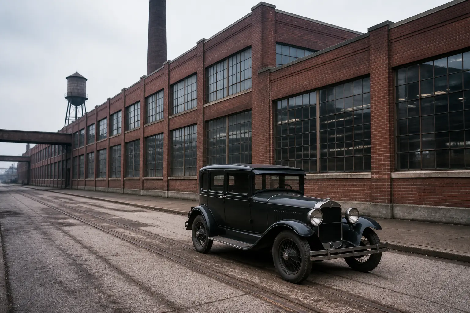 Исторический завод в Детройте и автомобиль 1920-х годов — начало истории Chrysler