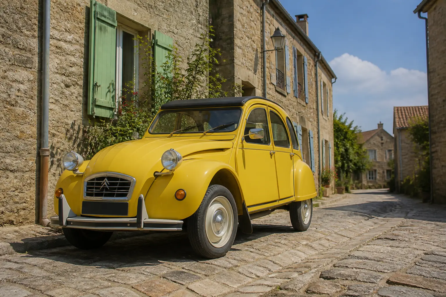 Citroën 2CV во французской деревне