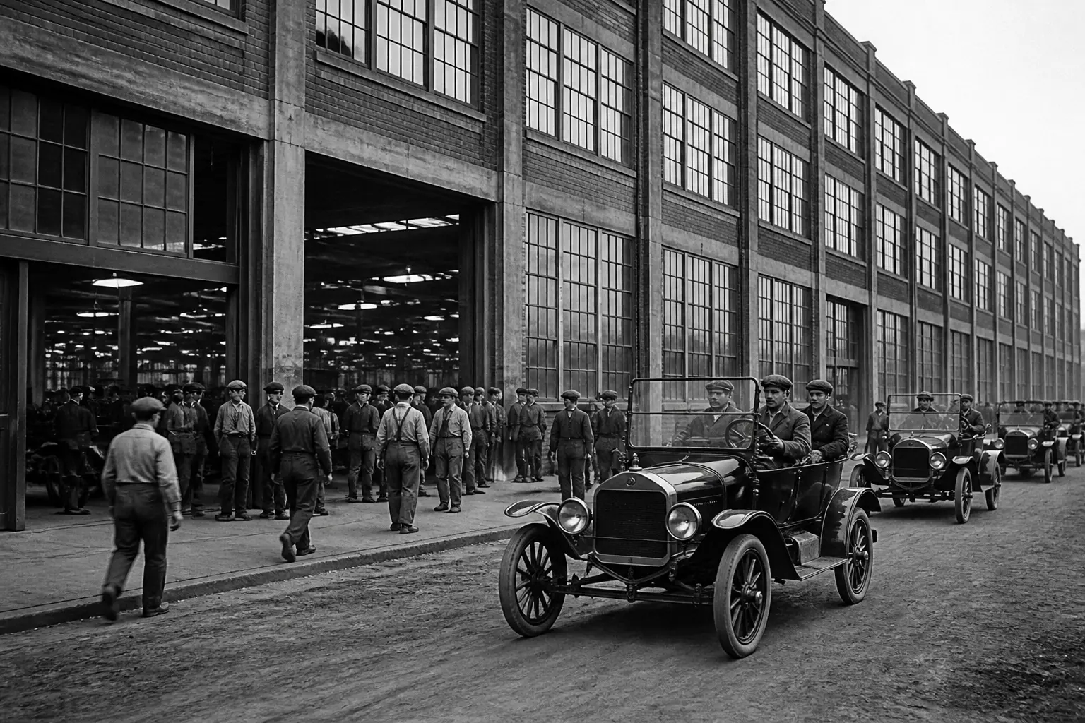 Историческое здание завода Dodge в Детройте в начале 1900-х годов