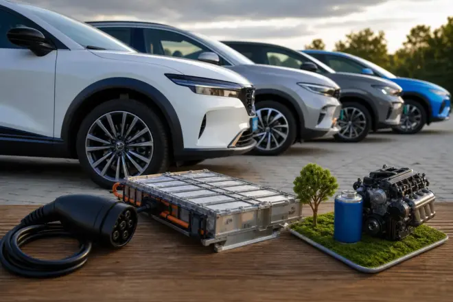 Автомобільні абревіатури простими словами: EV, BEV, PHEV, HEV, EREV, ICE, SUV