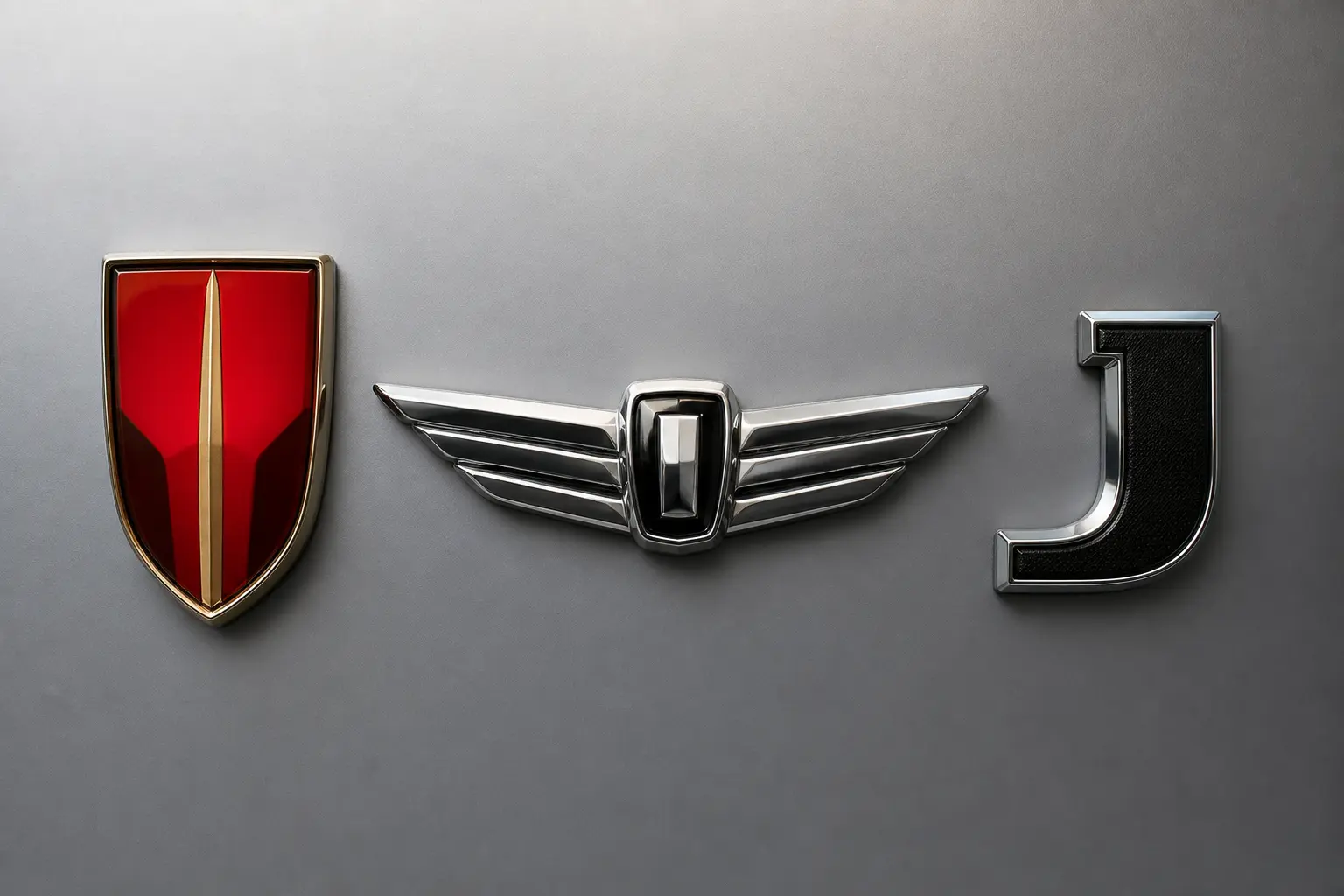 Эмблемы брендов FAW Group: Hongqi, Bestune, Jiefang