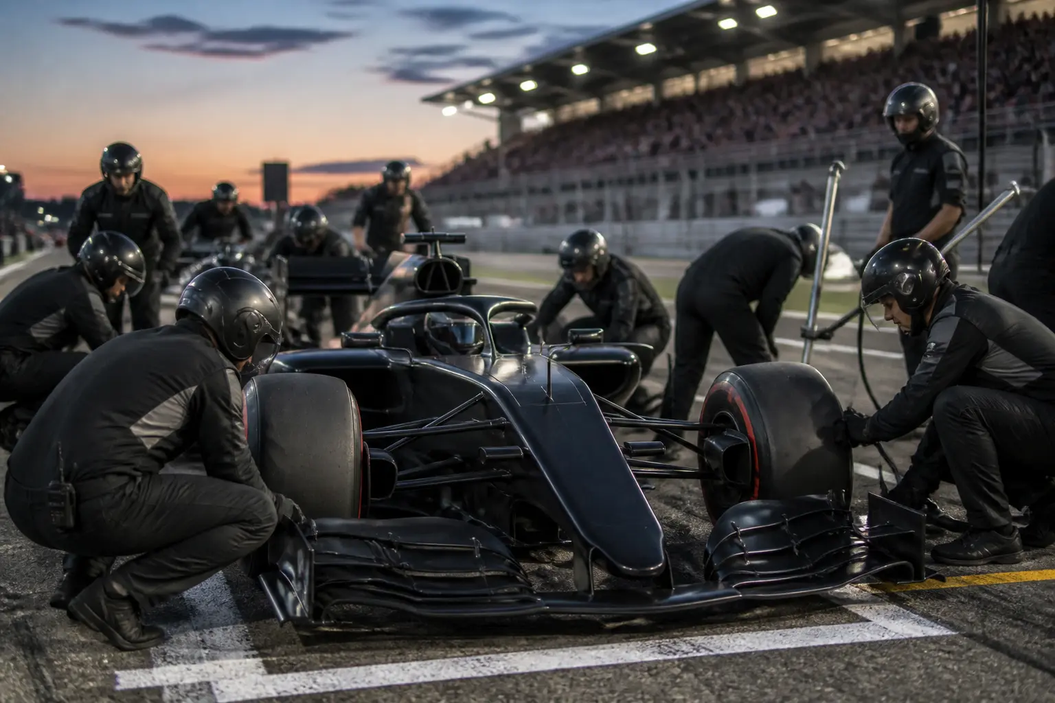 Болід Formula 1 на стартовій решітці