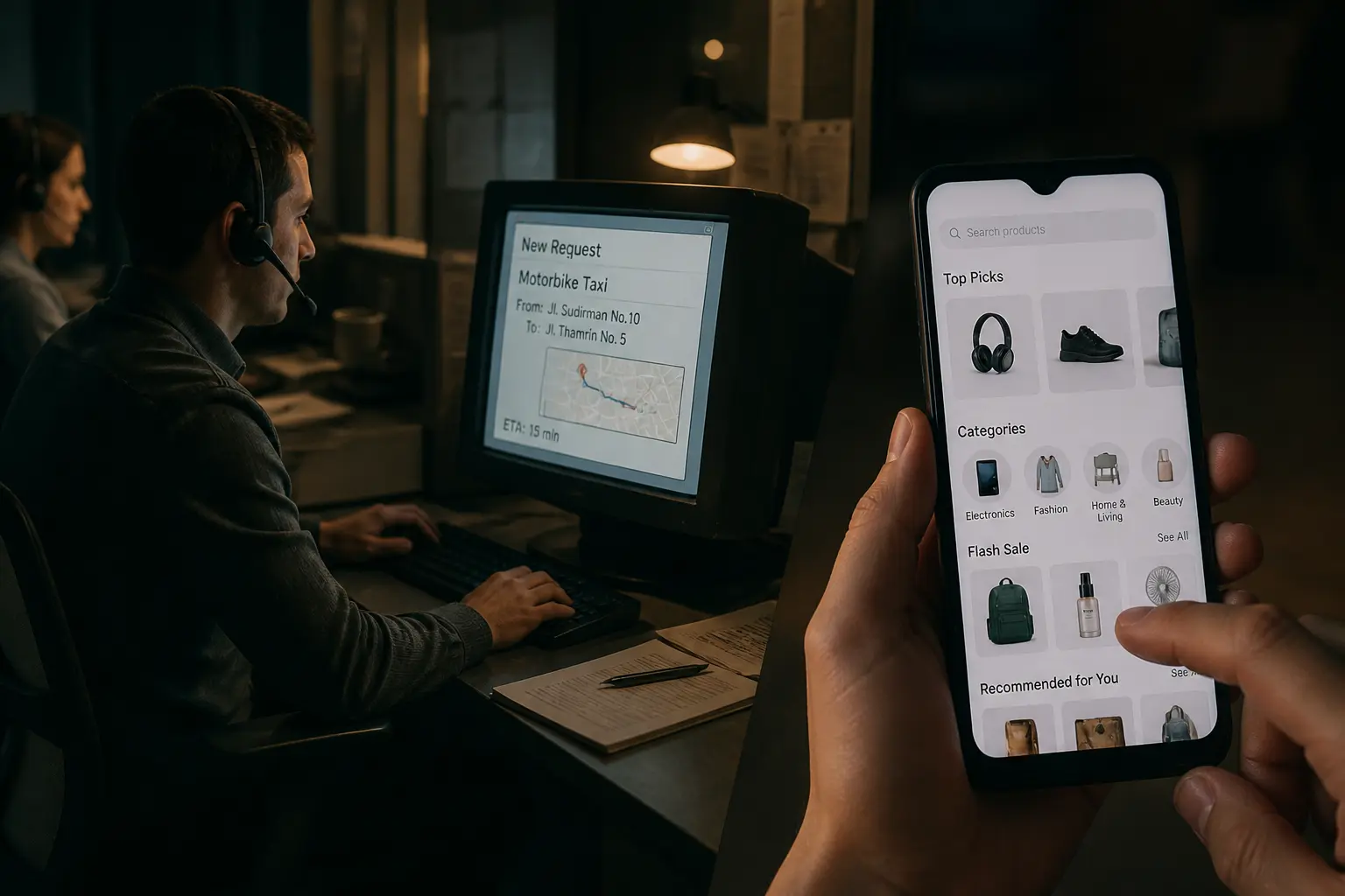 Эволюция Gojek и Tokopedia до объединения