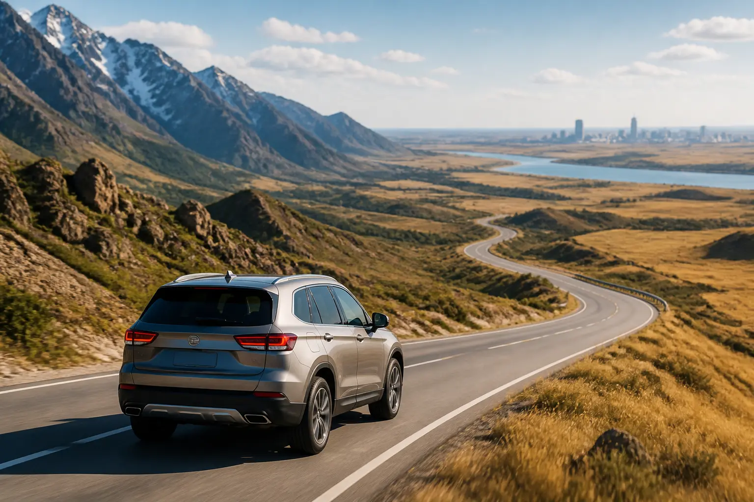 Внедорожник Haval на извилистой дороге, символизирующий глобальный успех бренда