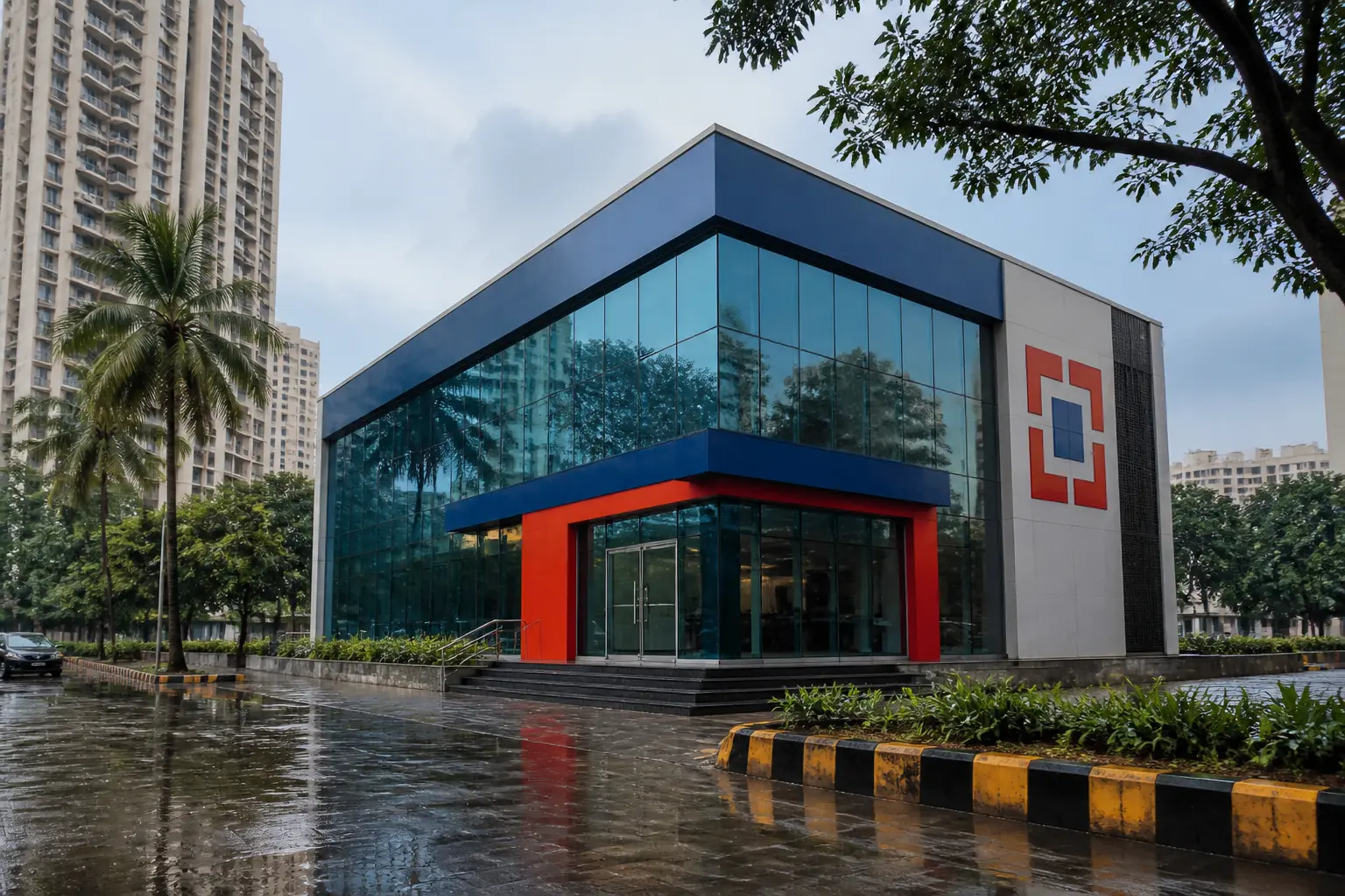 Современное отделение HDFC Bank в Мумбаи