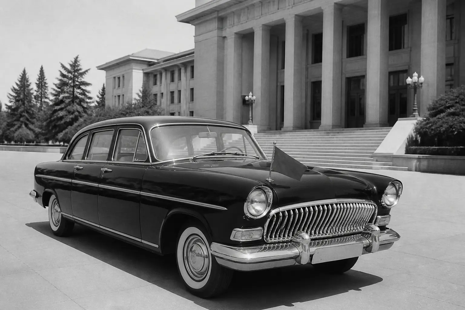 Класичний китайський лімузин 1950-х років на вулиці