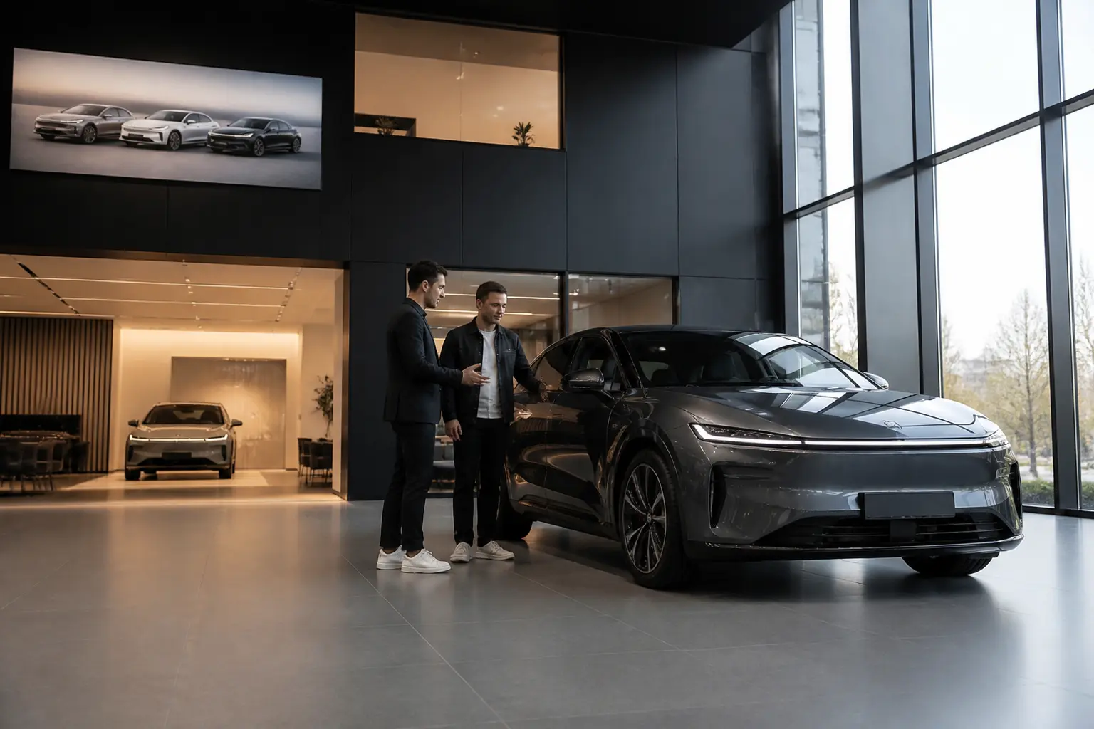 Преміальний шоурум Hyptec з консультантом та клієнтом