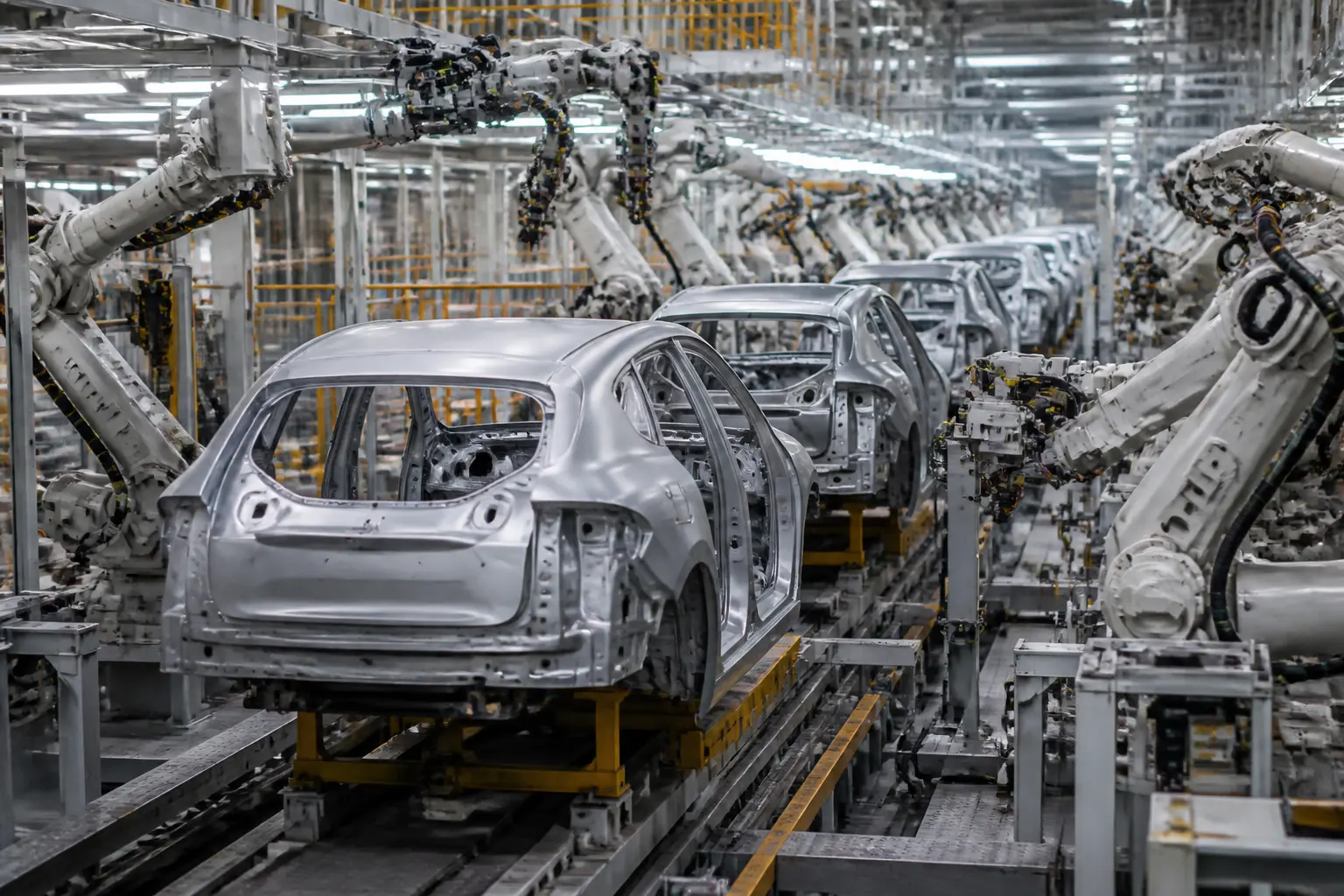 Роботизована виробнича лінія сучасного автомобільного заводу Hyundai