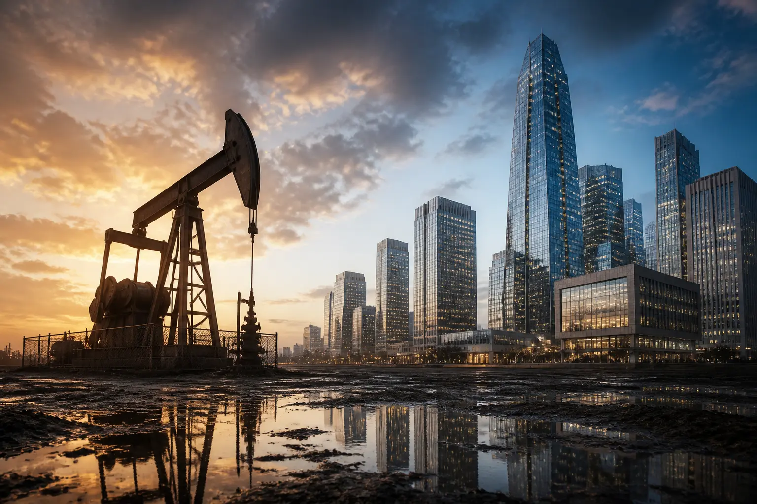 Эволюция биржевой группы: от нефтяной вышки до современного небоскрёба