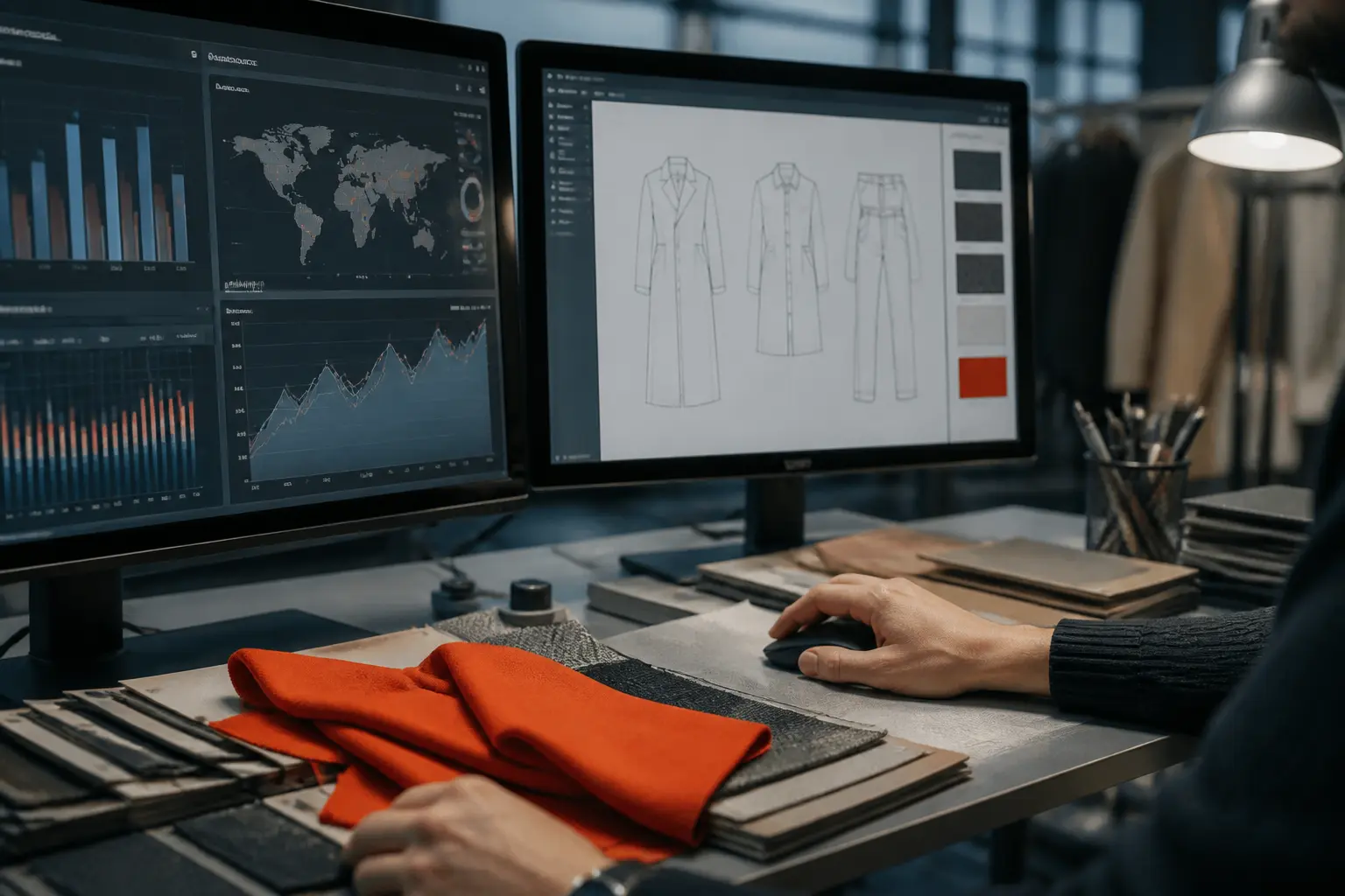 Дизайнер Inditex аналізує дані продажів для нової моделі