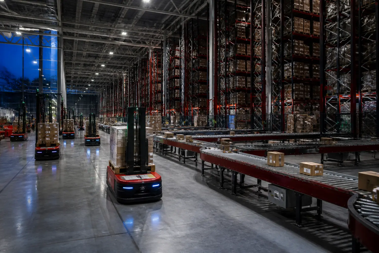 Автоматизований склад JD.com з роботами-навантажувачами