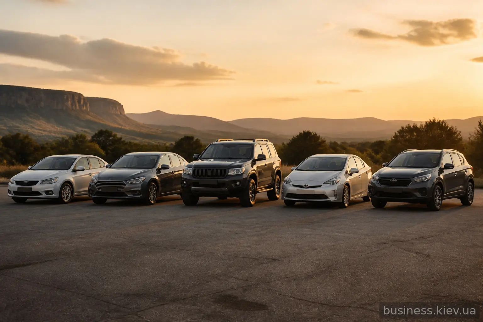 Різні типи кузовів автомобілів Toyota: седан, позашляховик, гібрид і кросовер