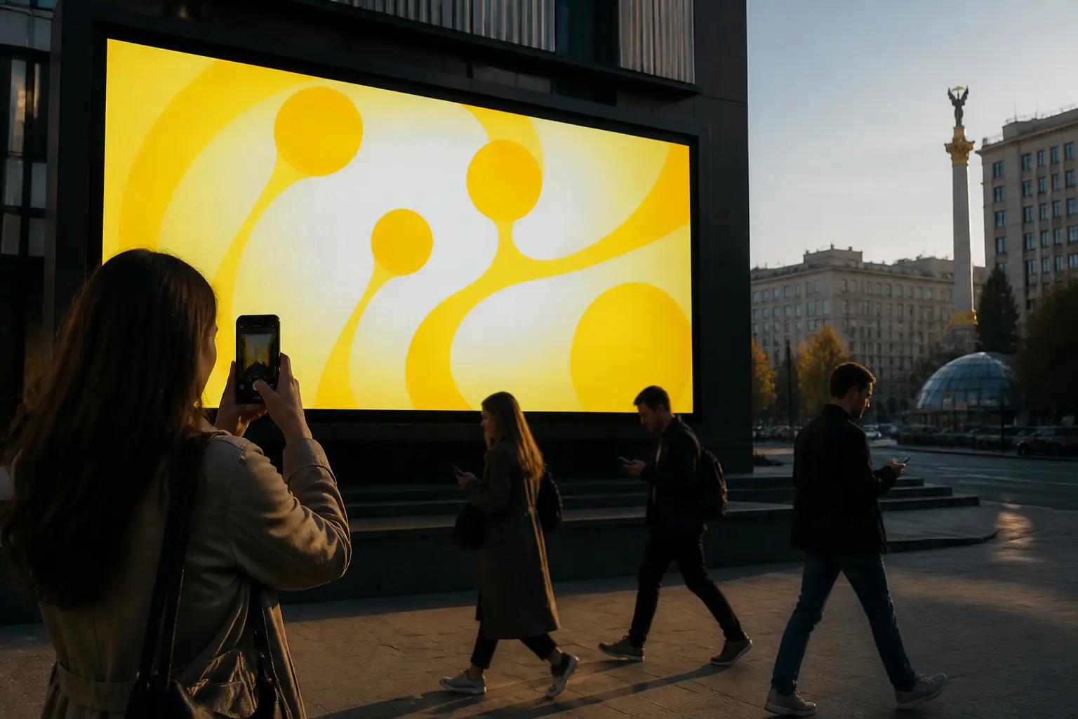Цифровой билборд lifecell на улице Киева