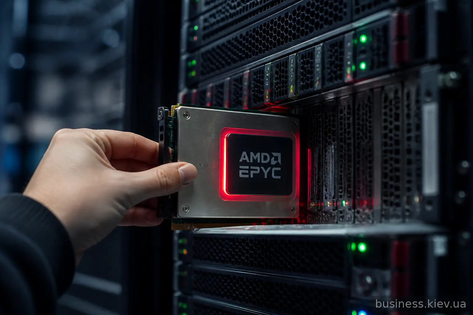 Дата-центр с серверами — сегмент, где процессоры AMD EPYC отобрали долю у Intel