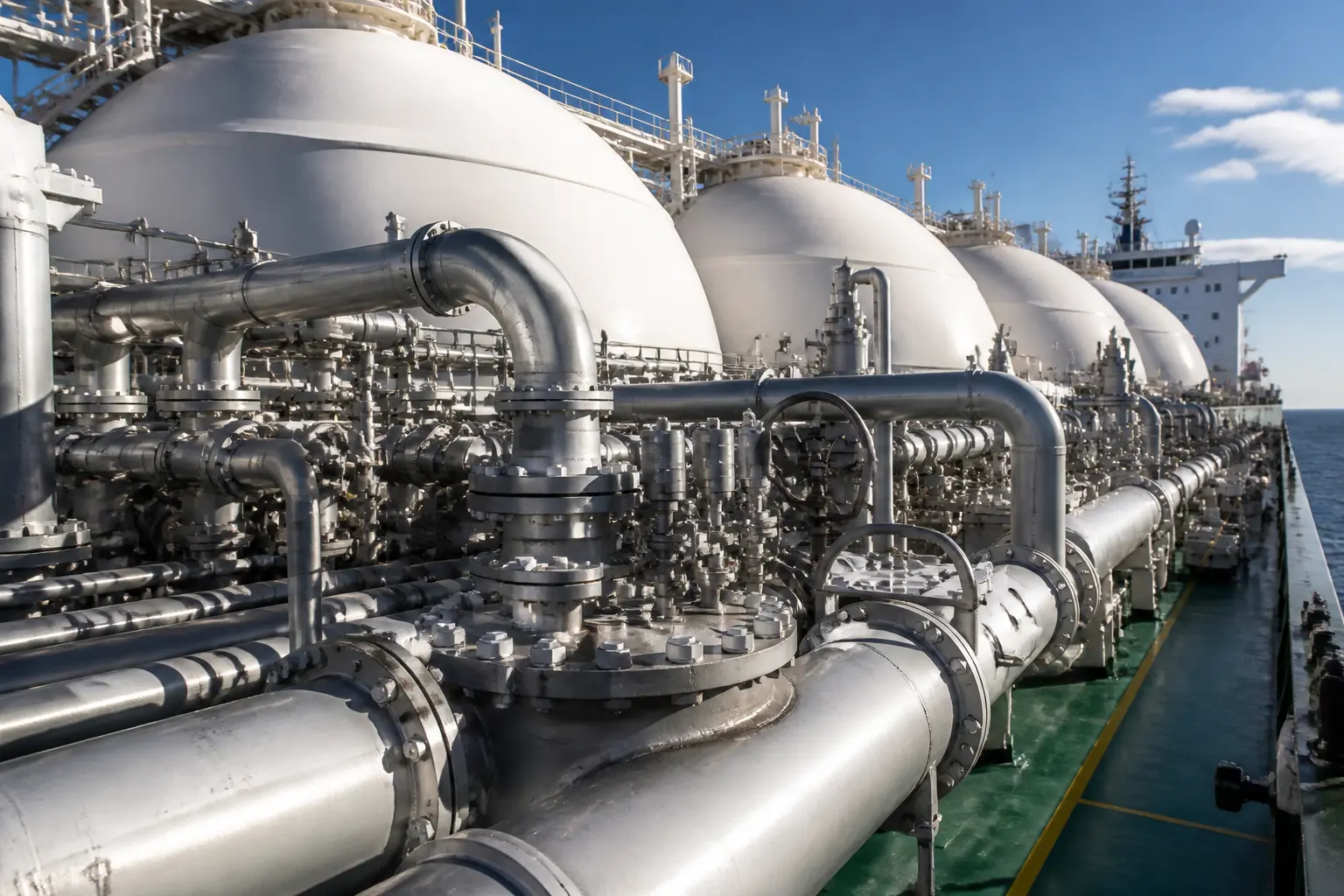 Обладнання для перевантаження LNG на газовозі