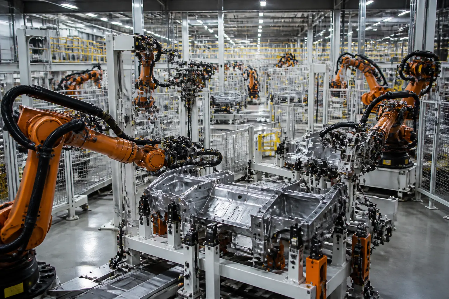 Сучасний завод Magna International з автоматизованими лініями складання автокомпонентів