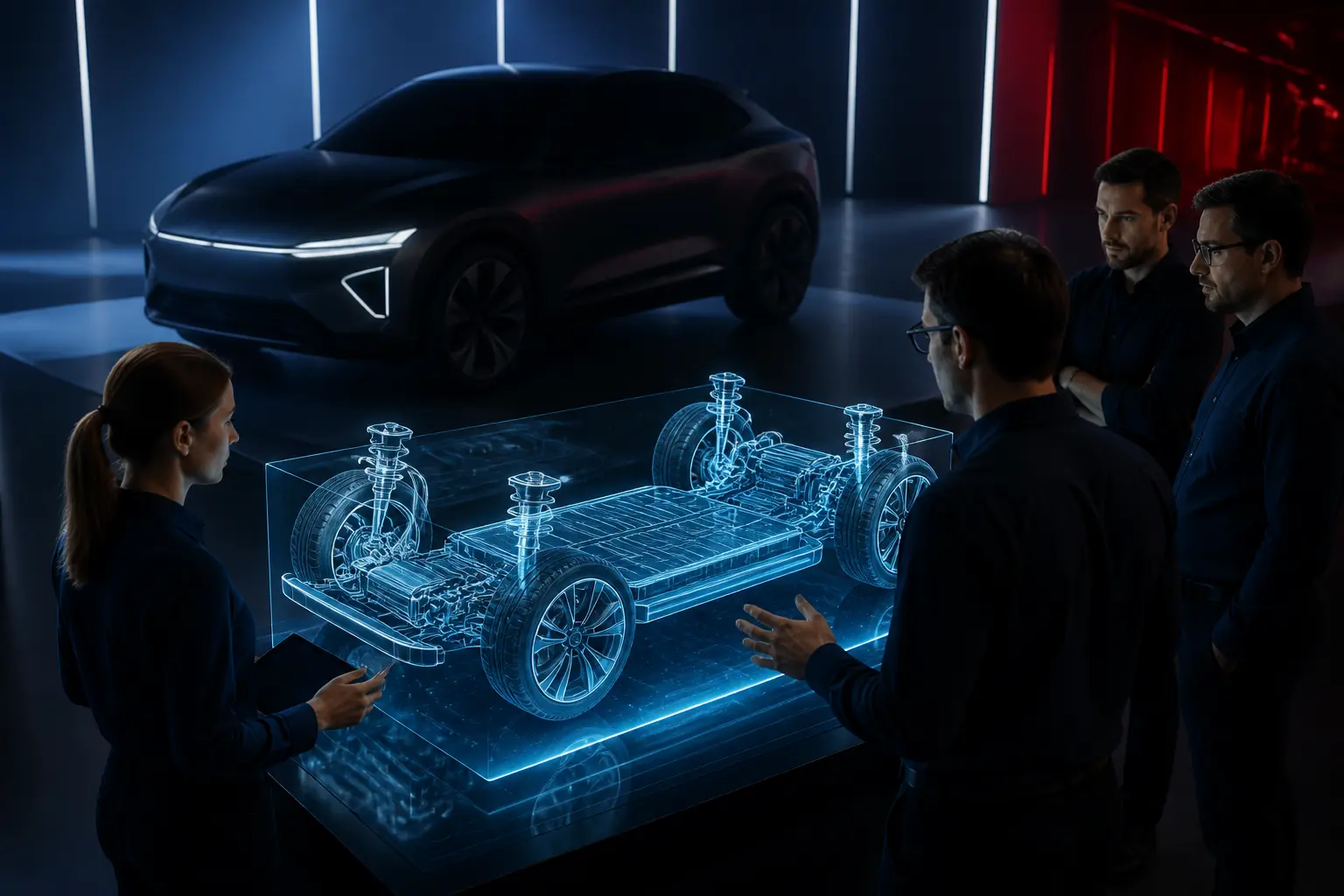 Концепт электромобиля Mahindra на выставке
