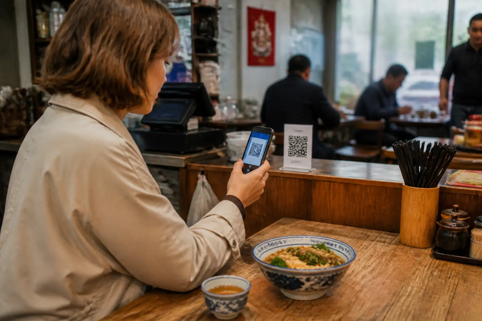 Оплата через QR-код у локальному ресторані