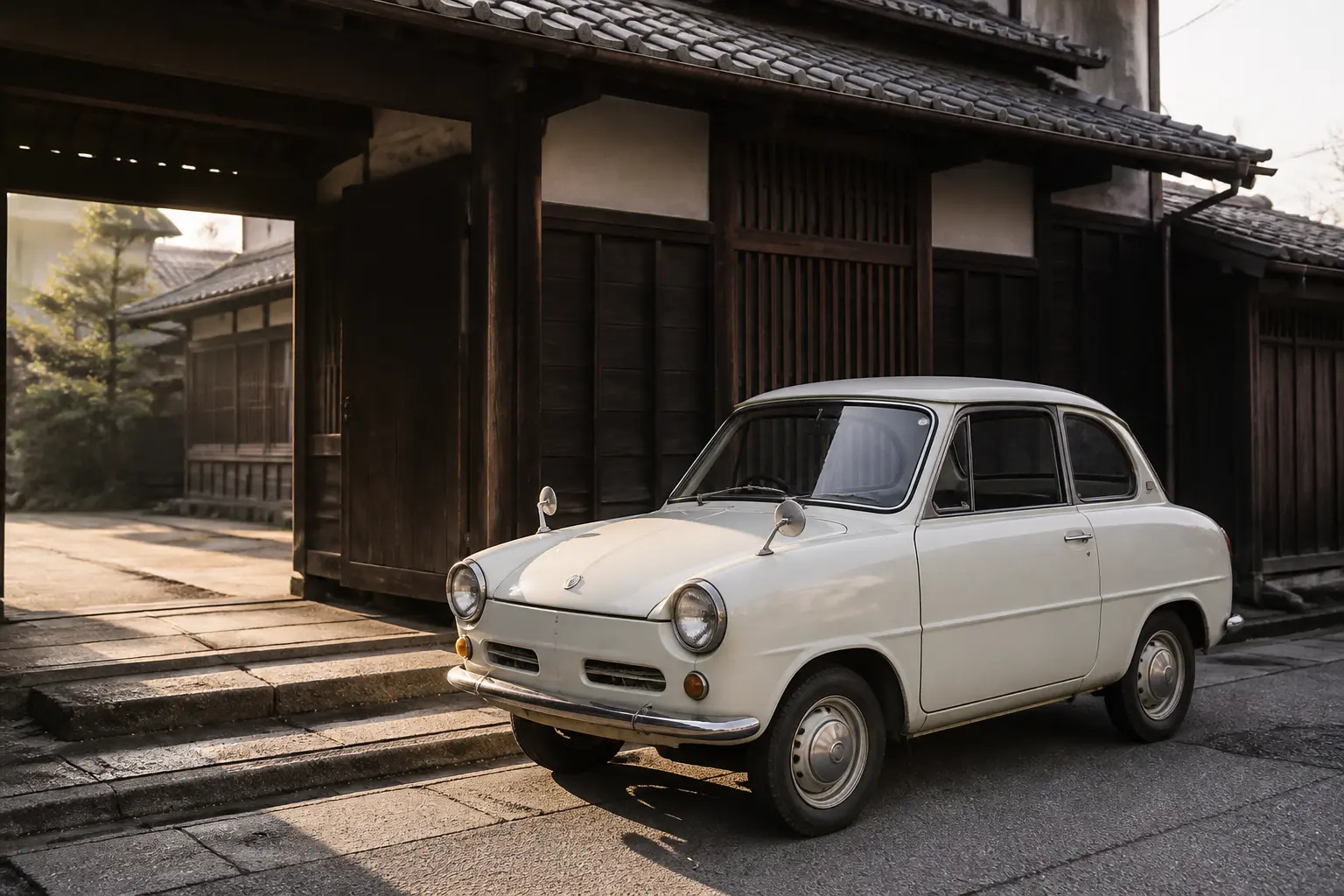 Mitsubishi 500 на улице Японии 1960-х годов