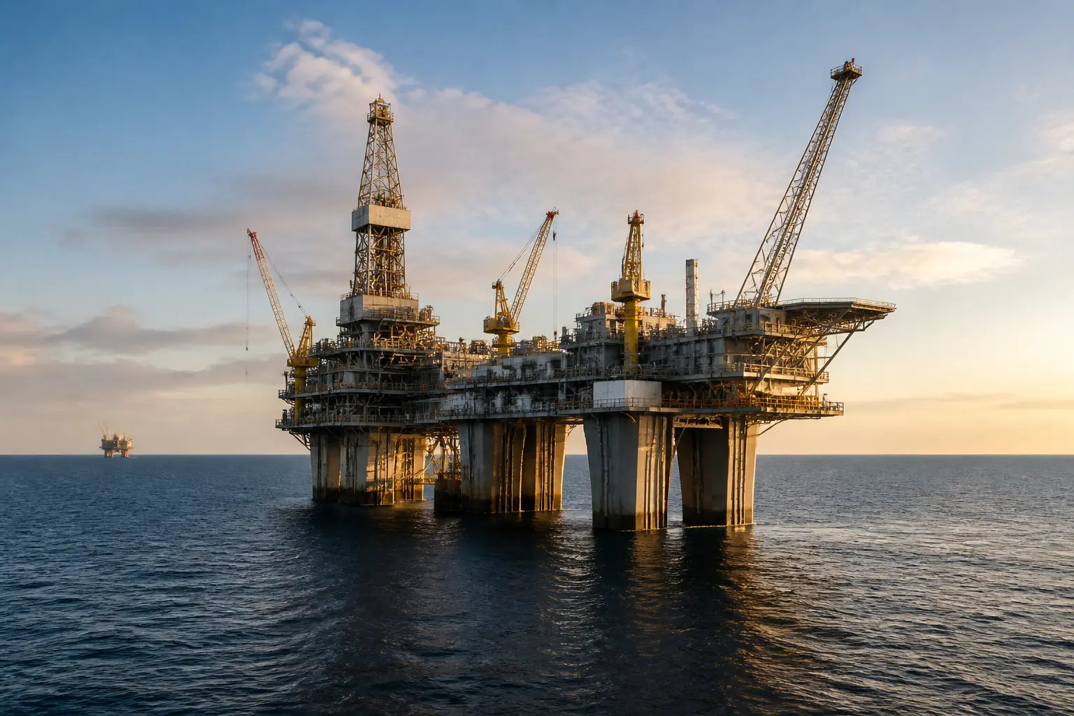 Нефтегазовая платформа на шельфе Северного моря