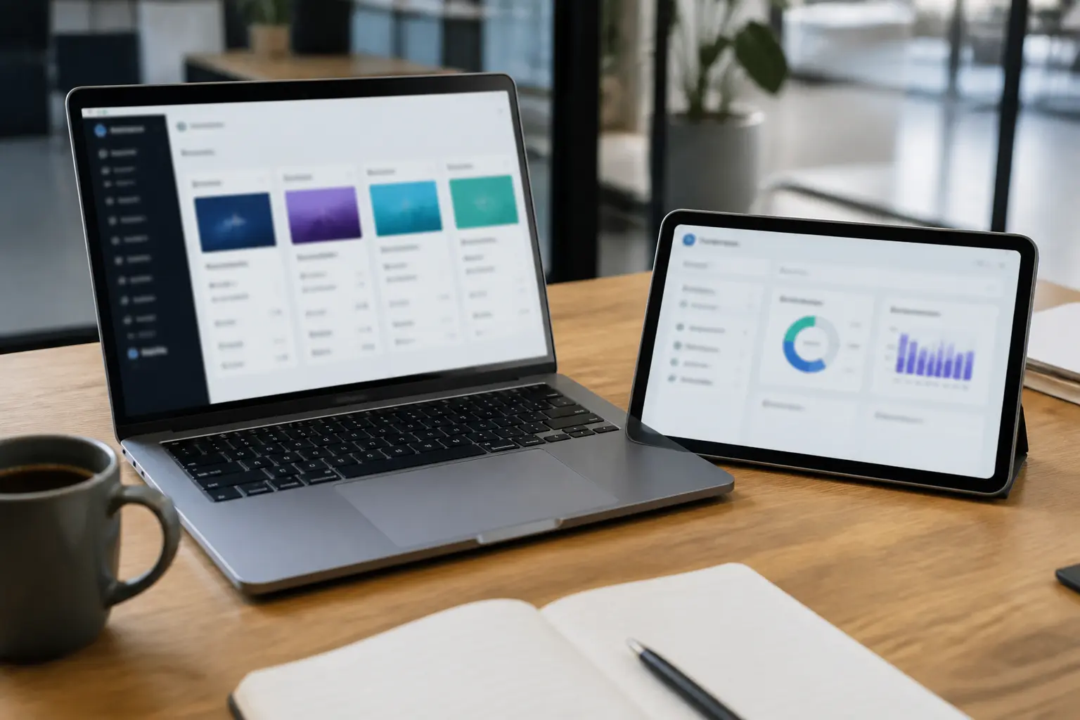 Онлайн-платформа для пошуку стартапів на екрані ноутбука