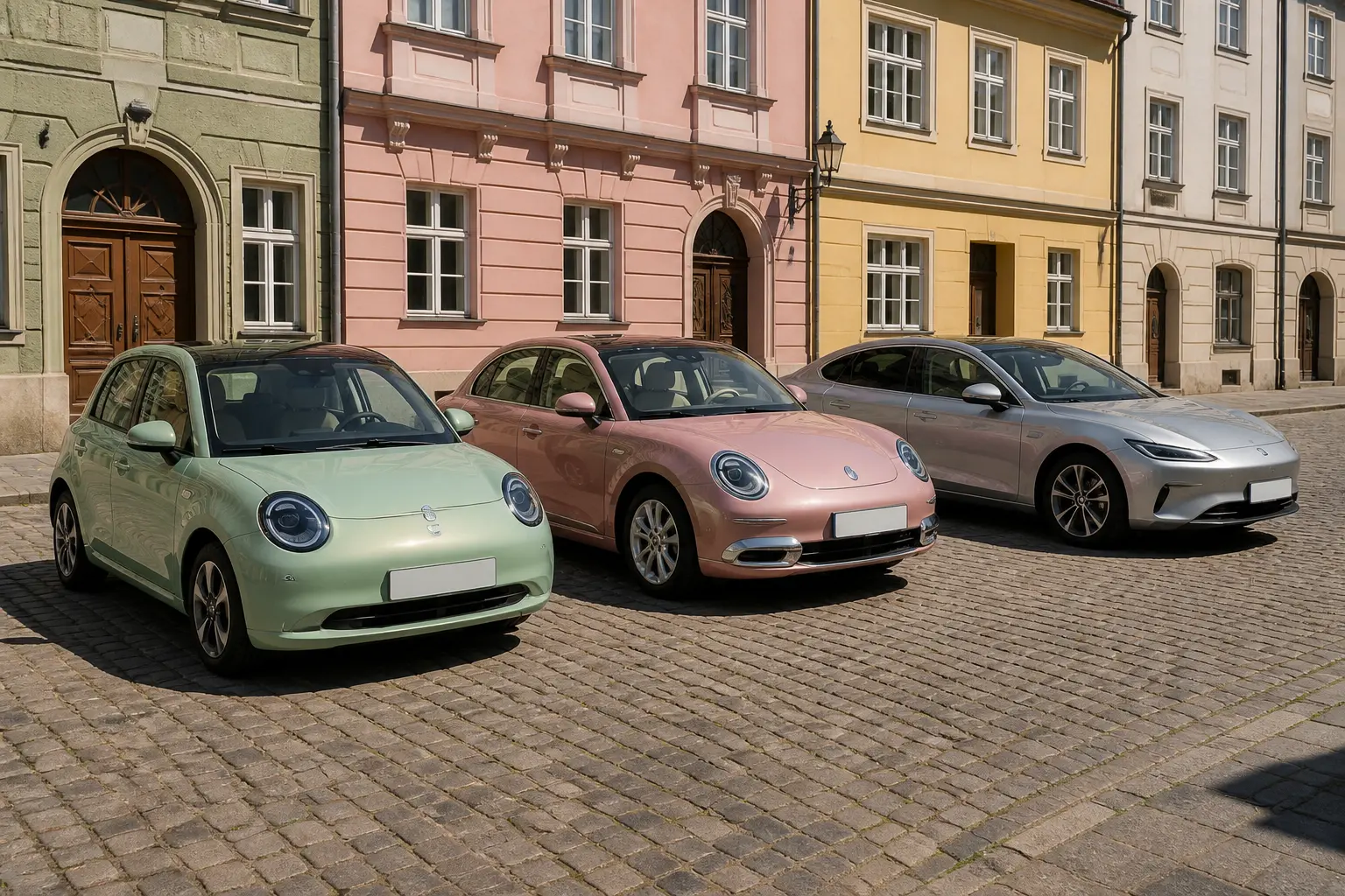 Концептуальная иллюстрация модельного ряда электромобилей