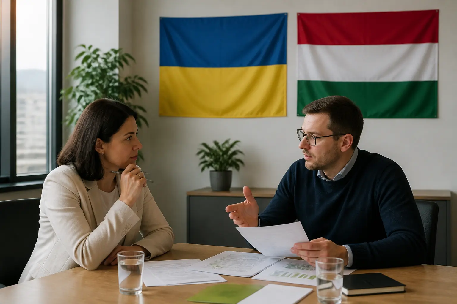 Ділова зустріч у банківському офісі