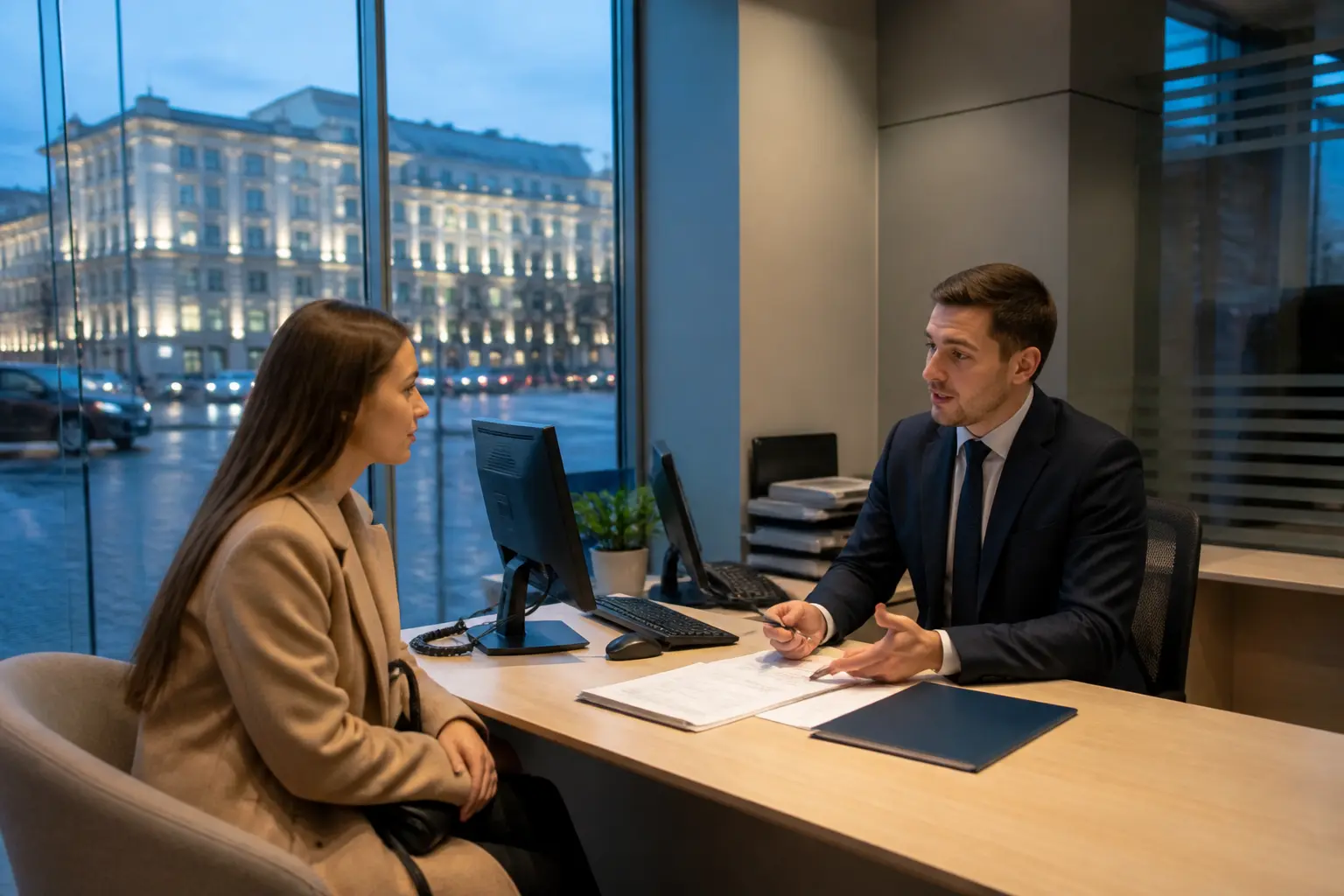 Консультація клієнта у відділенні банку