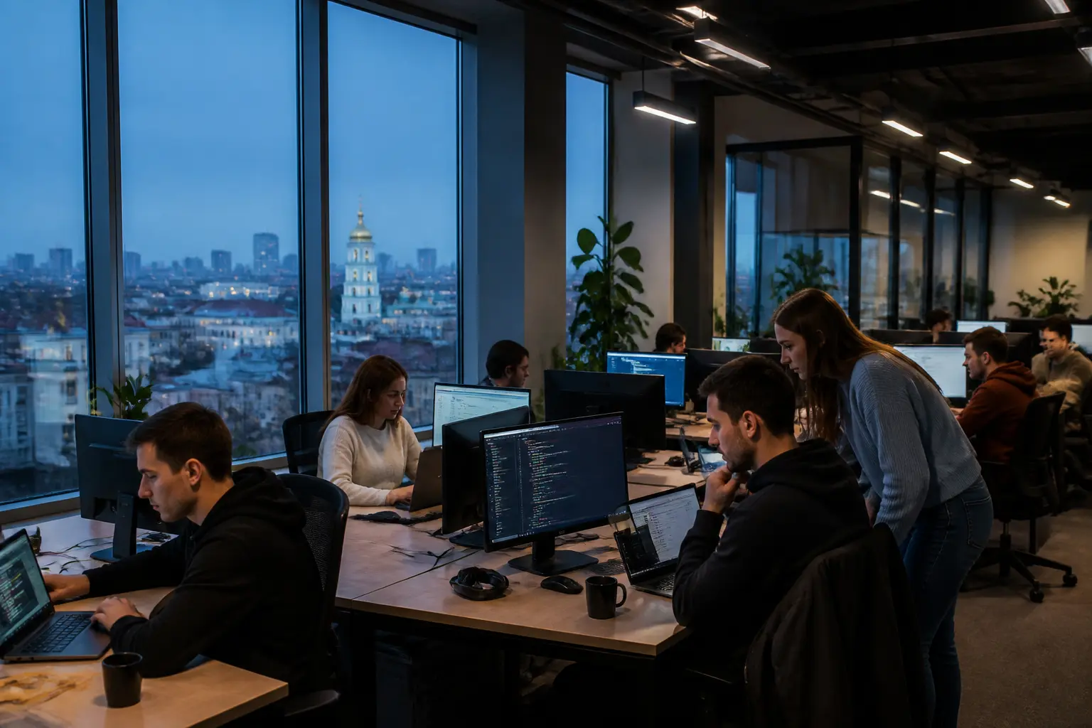 Команда української IT-компанії в офісі