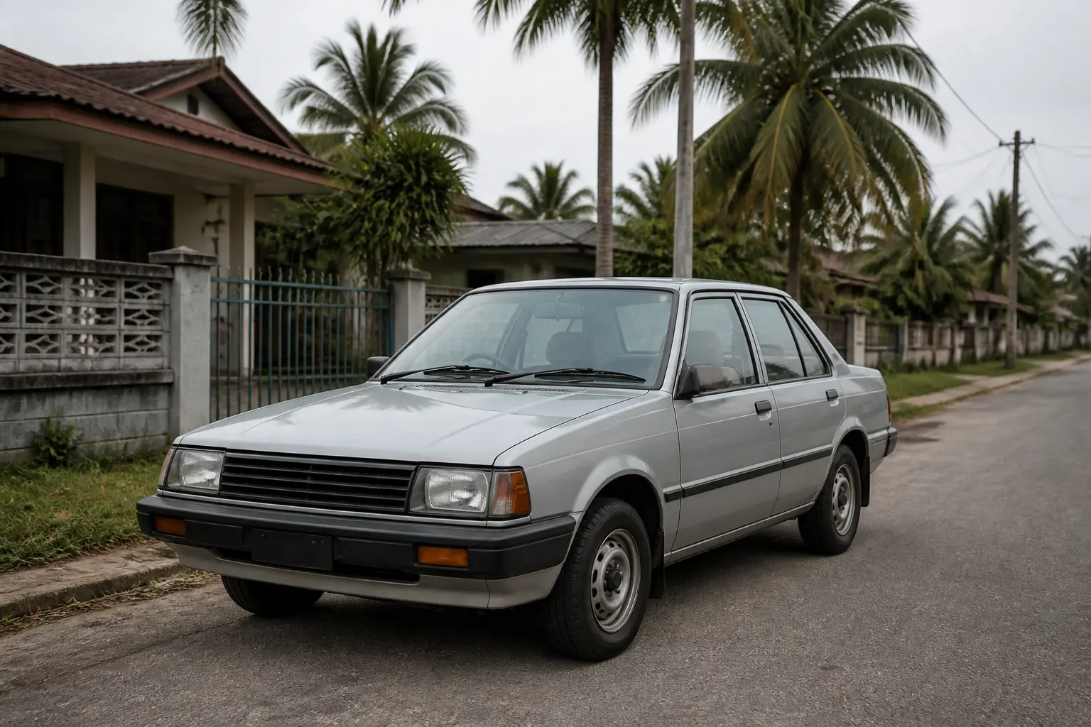 Proton Saga 1980-х годов на малайзийской улице