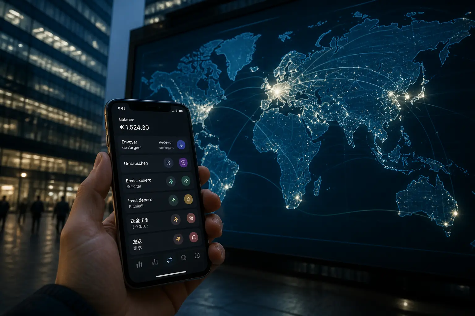 Глобальная экспансия Revolut: карта с отметками городов
