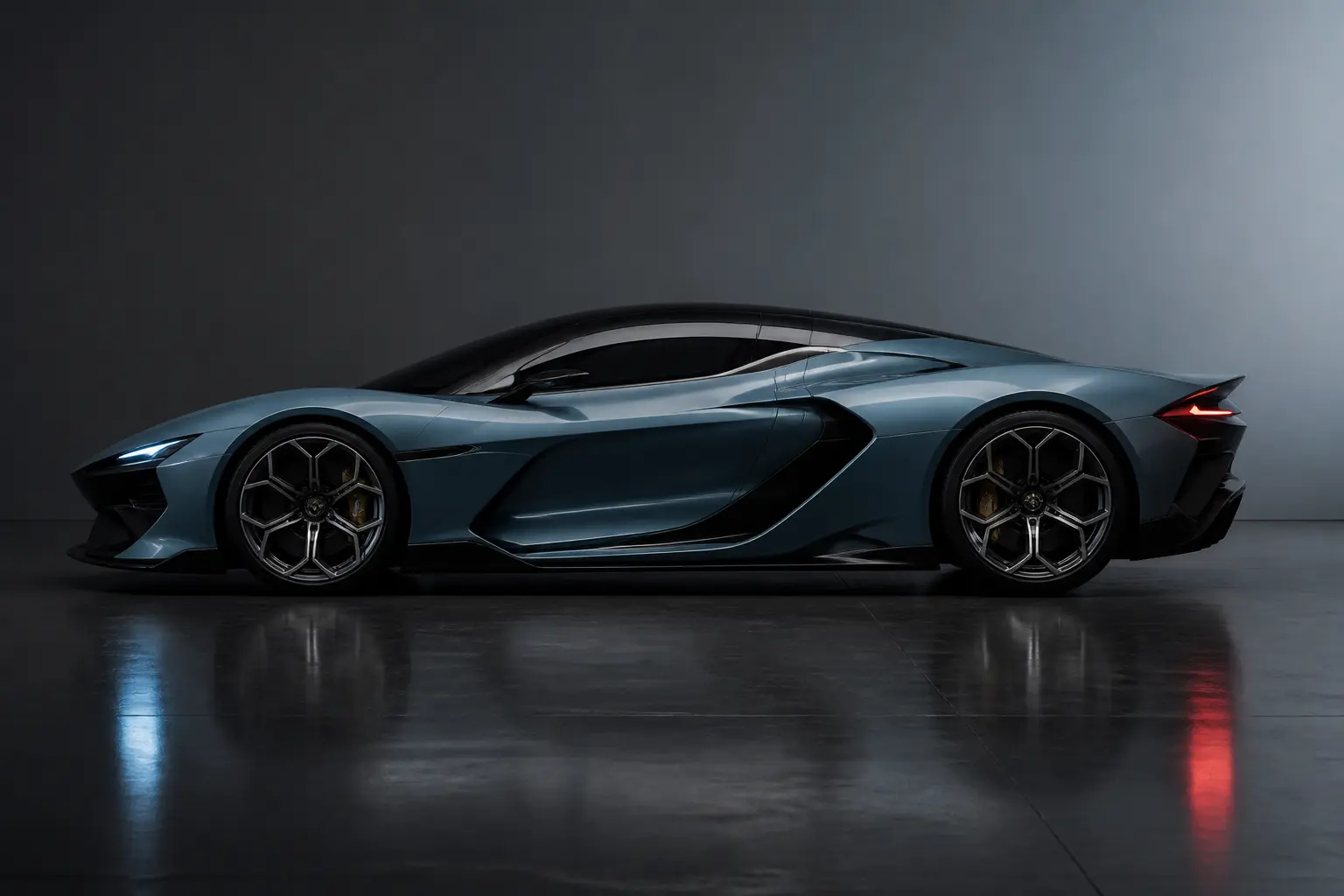 Електричний гіперкар Rimac Nevera у студійному освітленні