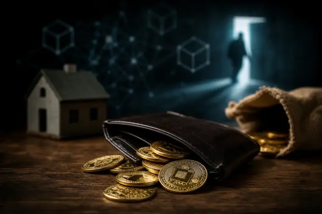 Гаманець і монети як метафора ризику втрати коштів