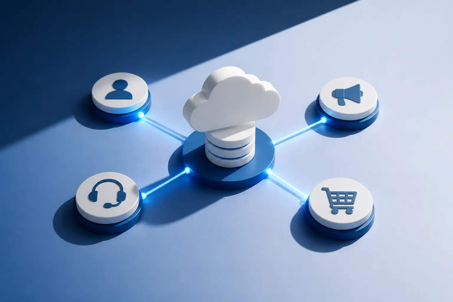 Архитектура облачной платформы Salesforce с разными модулями