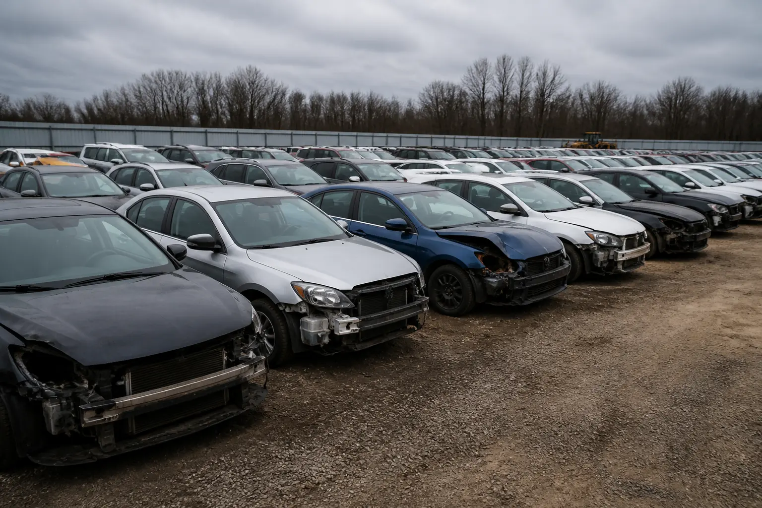 Пошкоджені автомобілі на страховому аукціоні