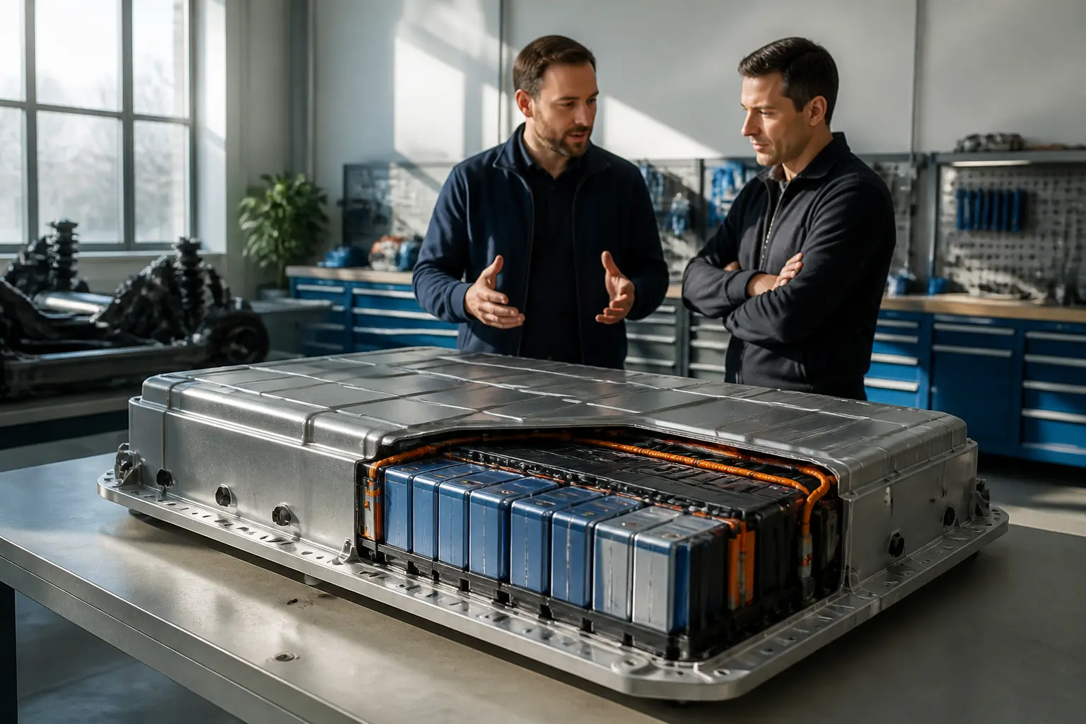 Батарейний блок електромобіля з призматичними осередками Samsung SDI