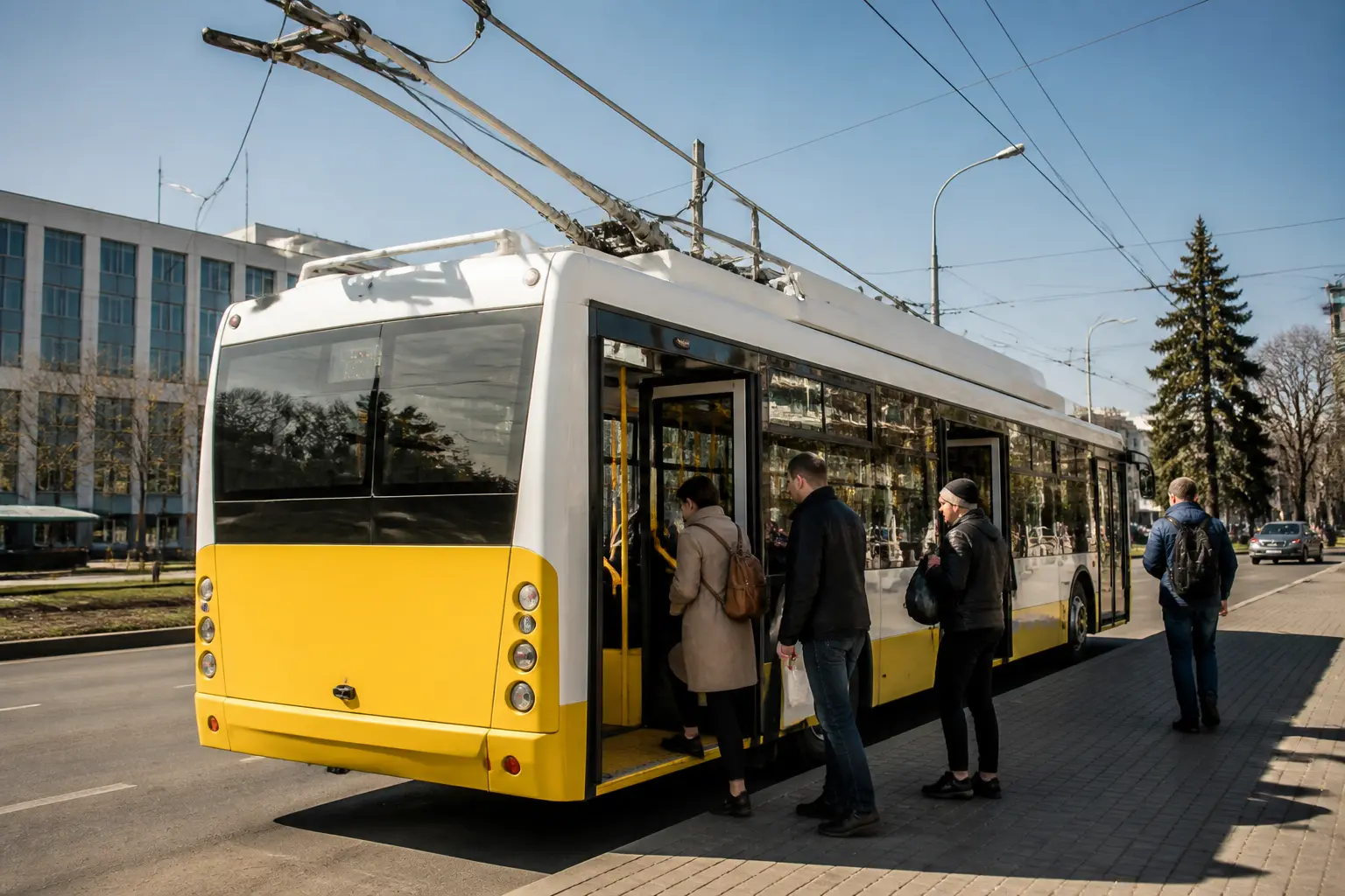 Тролейбус ЛАЗ-52522 на міському маршруті