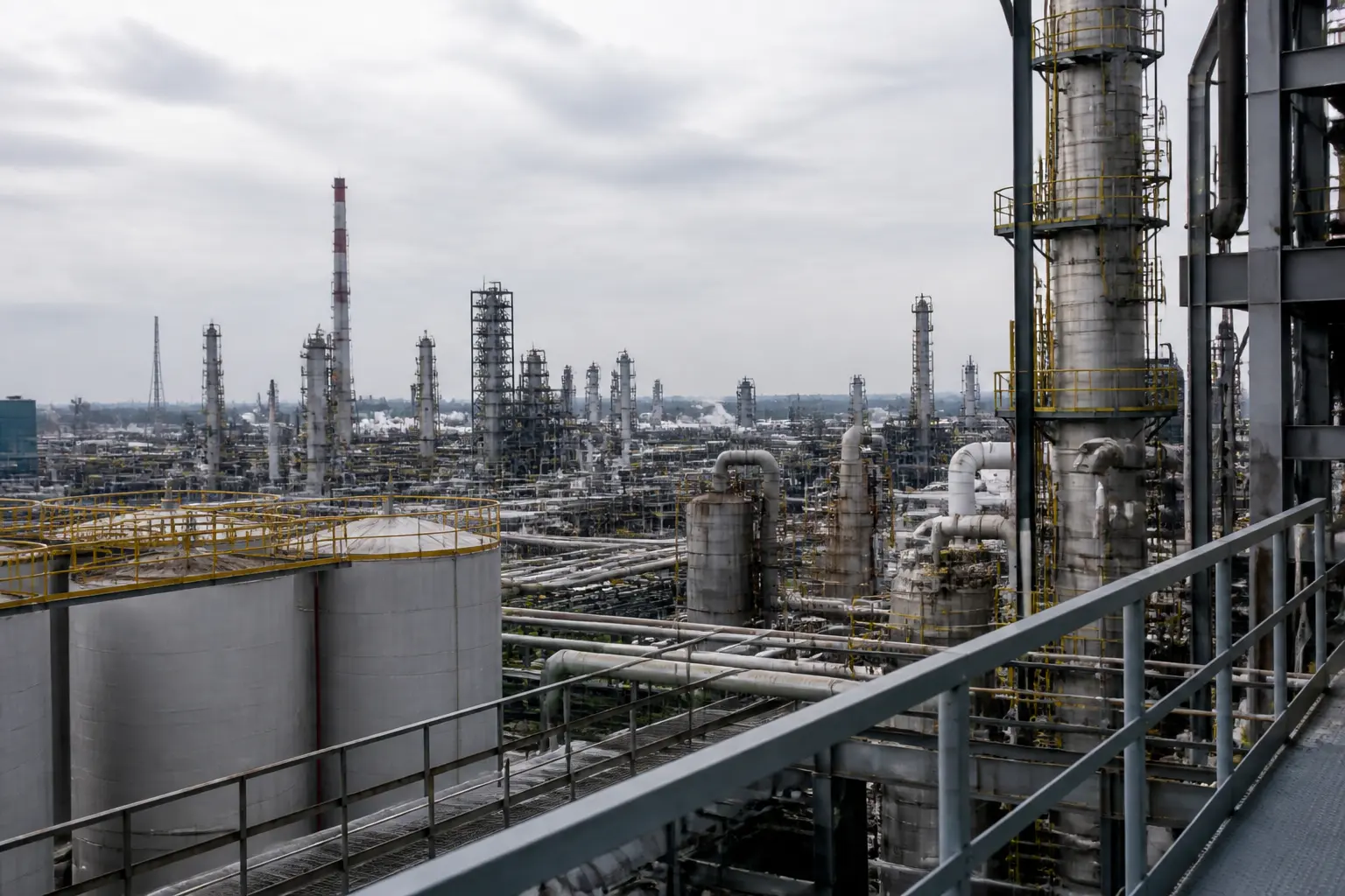 Нафтопереробний завод із ректифікаційними колонами, етап переробки нафти