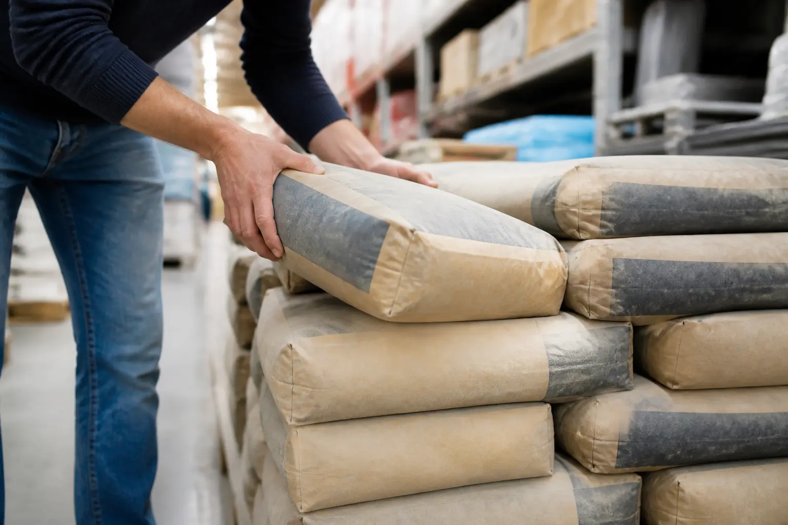 Цемент у мішках для роздрібного продажу