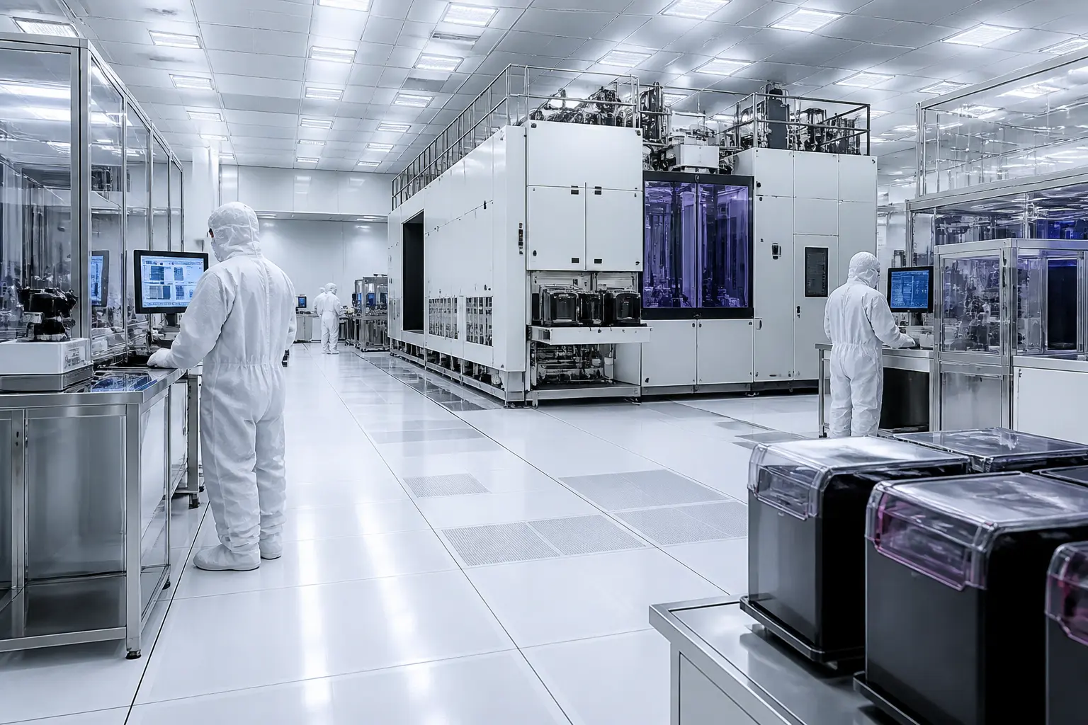 Чистая комната с литографическим оборудованием ASML
